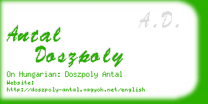 antal doszpoly business card